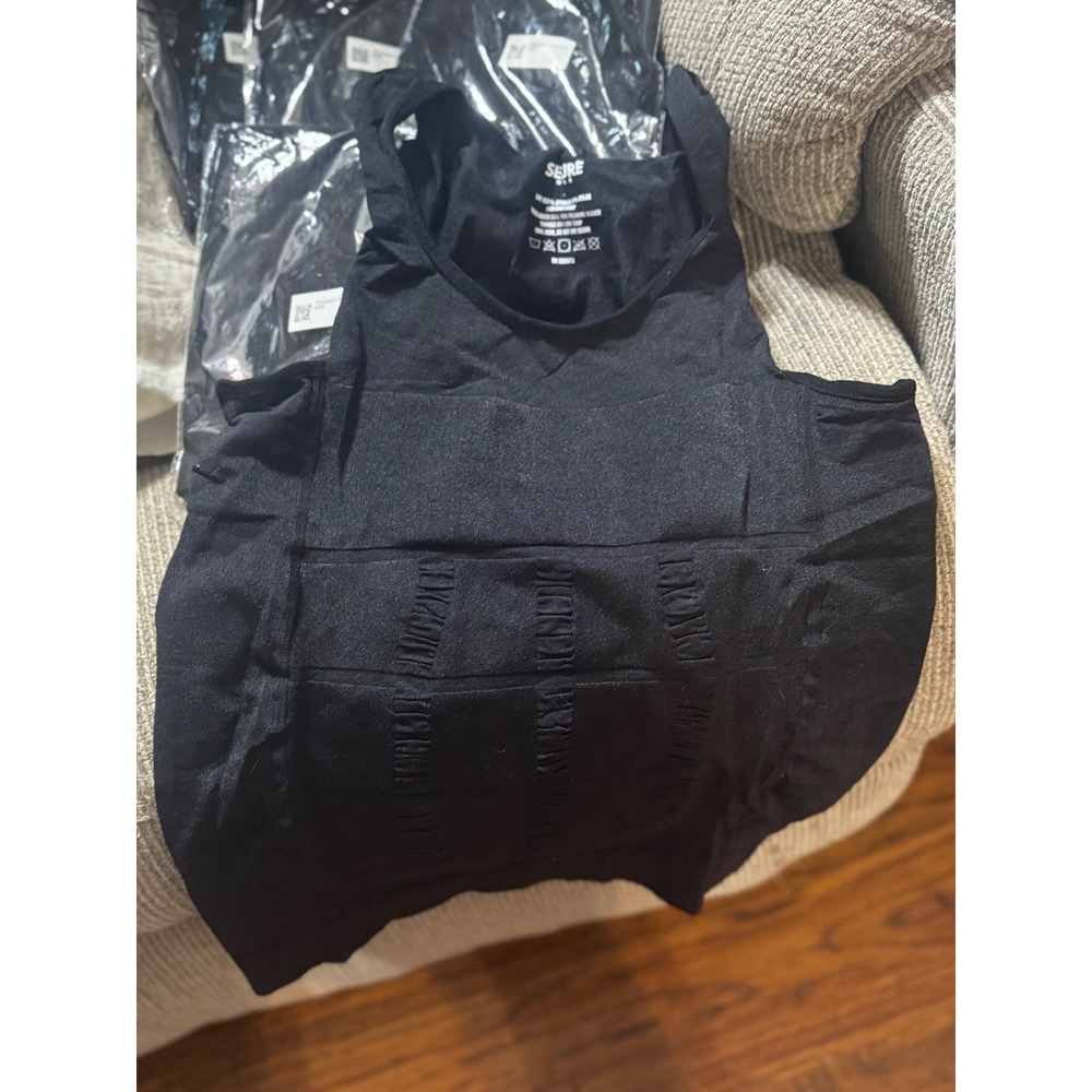 Selure Wear Compression Tank Top Black Shapewear Slimming Vest Size L lot of 5